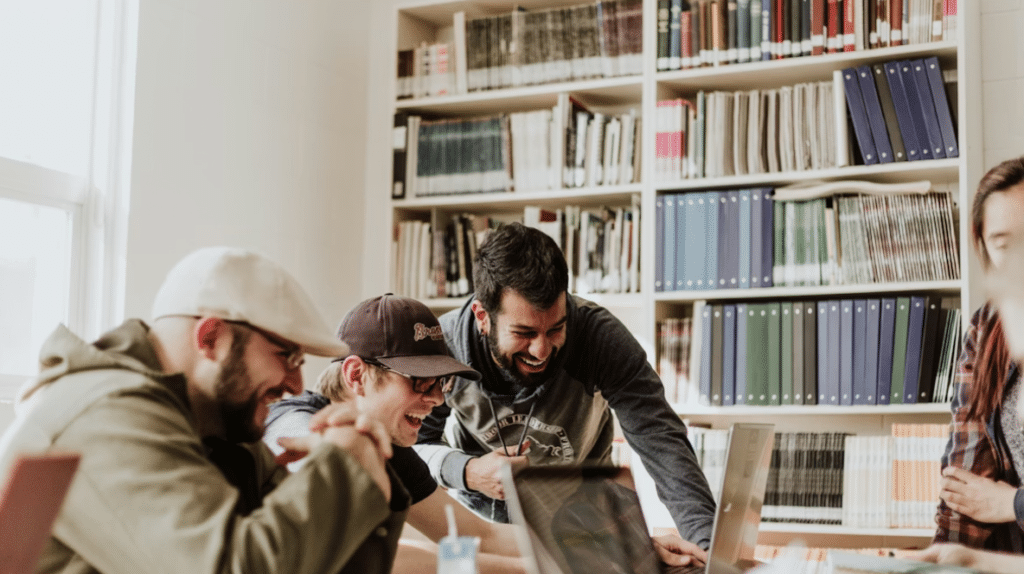 Strong influence skills of men inside the room.
